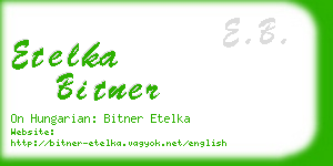 etelka bitner business card